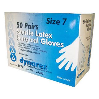 Dynarex Sterile Surgeons Latex Gloves, 8.0, 50/Box