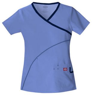 Dickies Soft Works Medical Scrubs **Solid w/Accent ** Top PICK COLOR 
