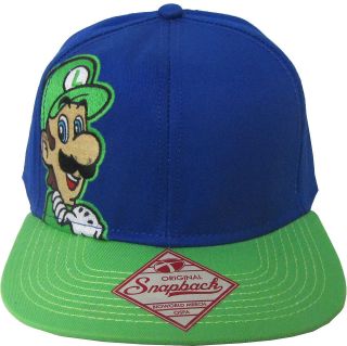 Nintendo Super Mario Mens Adjustable Snapback Hat Cap   Luigi