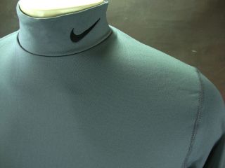 Nike Mens Pro Combat Thermal Fitted 1.2 Mock Shirt Long Sleeve Top 