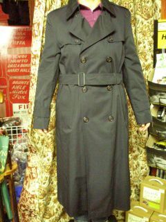 vintage 1960s full length navy mens macintosh/coat