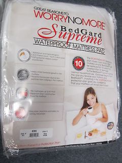 KING SIZE QUILTED WATERPROOF MATTRESS PAD 10 YR WARRANTY MADE IN THE 