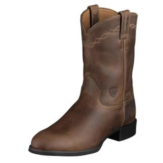 Ariat Mens Heritage Roper Cowboy Western Boots Distressed Brown 