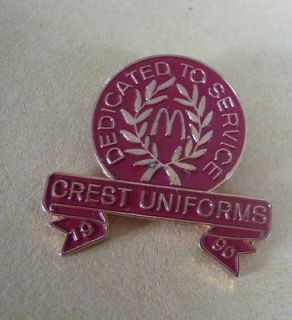 Dedicated to Service Crest Uniforms   McDonalds Pin