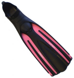 New Oceanic Viper Full Foot Snorkeling & Scuba Fins   Pink   All Sizes 
