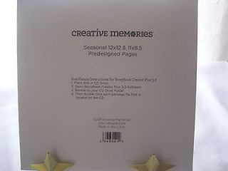 Creative Memories Seasonal PredesignedPag​es Digital Content CD SBC