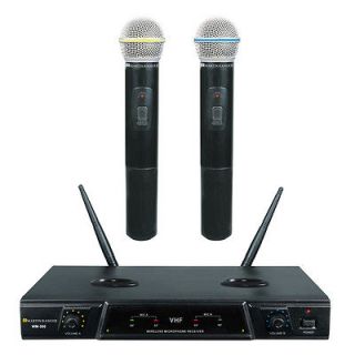 WM300S VHF Dual Channel Mic Rechargeable Wireless Microphone