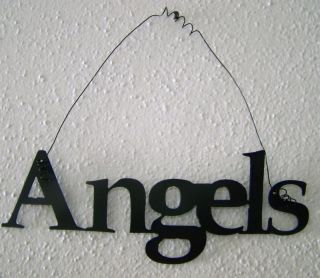 ANGELS Words to Live By Wall Art Hanging Metal Sign