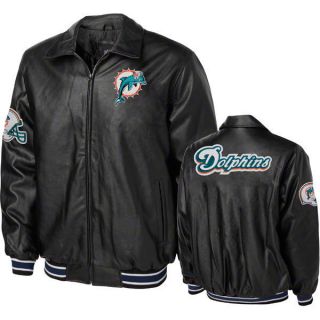 miami dolphins leather jacket in Sports Mem, Cards & Fan Shop