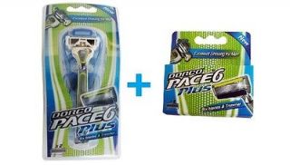   DORCO PACE 6 PLUS Blade Shaving System 1 Razor 6 Refills Combo Pack