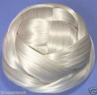 Traditional BUBBLE DOME Wiglet HairPiece Bun Gray #60 Silver White