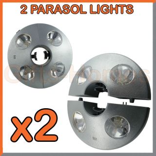 24 LED PARASOL LIGHTS GARDEN UMBRELLA PARASOL UFO LIGHT CAMPING 