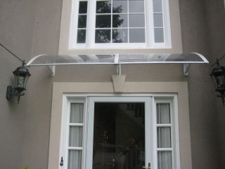 Door & Window Awning Canopy (PC Hollow Sheet   Clear) 9 ft x 39 inches
