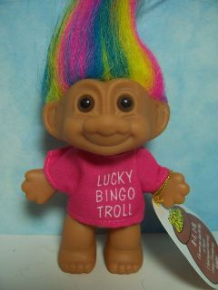 LUCKY BINGO TROLL   3 Russ Troll Doll   NEW IN ORIGINAL WRAPPER