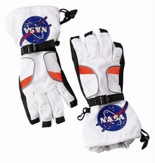 Jr. Astronaut GLOVES NASA Deluxe White Child Costume Aeromax ASG