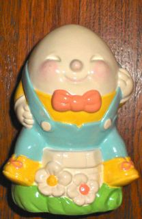 Awesome 1982 Vintage HUMPTY DUMPTY Alice in Wonderland Piggy Bank 