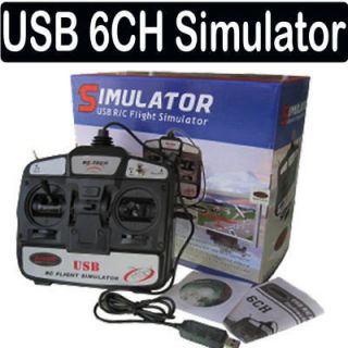 6CH USB 3D RC Helicopter Airplane Flight Simulator