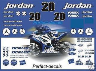 Mini Moto AMA Jordan 2007 Race set decals stickers
