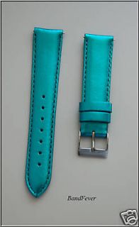 16mm METALLIC TURQUOISE WATCH BAND FITS MICHELE,INVICT​A