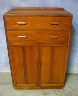 ANTIQUE GOLD OAK MISSION ARTS & CRAFTS DRESSING CHEST OF DRAWERS 