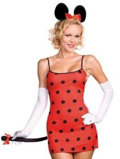 Womens Minnie Vintage Cartoon Mouse Ears Gloves and Tail