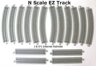 SCALE MODEL RAILROAD TRAINS LAYOUT BACHMANN SILVER EZ TRACK 16 PIECE 