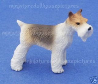 Miniature Dollhouse Fox Terrier Dog New In Box