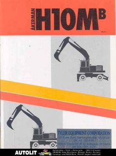 1990 Akerman H10MB Backhoe Sales Brochure