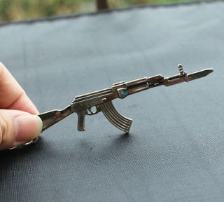 Weapon Model AK47 Gun Fix bayonet Assault Rifle Key Chain keyfob 
