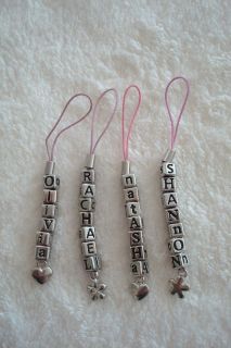 Personalised Mobile Phone Charms Selected Names K ~ R