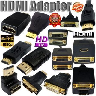   HDMI to DVI D Coupler Converter Extension Splitter HDTV Cable Adapter