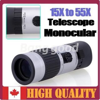 Sports Hunting Camping Hiking 15 55x 21mm Zoom Compact Monocular 