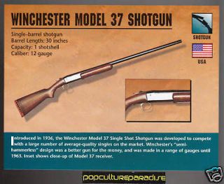 WINCHESTER MODEL 37 SHOTGUN Atlas Classic Firearms Gun CARD