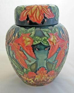 Moorcroft Ginger Jar   The Trial of Philip Gibsons 1st design signed 