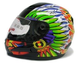   CHIEF FULL FACE MOTORCYCLE SCOOTER STREET SPORT BIKE HELMET ~L/LARGE