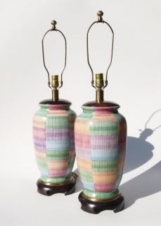  Cooper Mid Century Modern Chinese Vase Jar Regency Porcelain Lamps