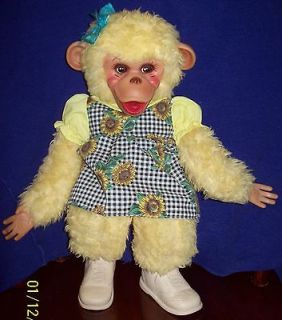 Vintage RUSHTON 15 TIPPY MONKEY Plush Stuffed Toy Doll Howdy Doody