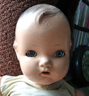 Composition HORSMAN Baby Doll w/ CELLULOID TEETH Moving Eyes 