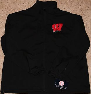Carl Banks GIII Wisconsin Badgers Black All Weather Jacket Large