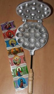 Metal Mold for Sweet Ukrainian Russian ORESHKI/Nuts 16 + Bonus  Easter 
