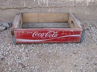 Vtg Red White Coca Cola Wooden Home Decor Collectible Soda Crate 