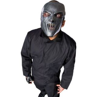   Slipknot Mick Metallic Silver Mask With Vertical Holes For Mouth