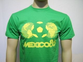 MEXICO 86 CLASSIC FOOTBALL WORLD CUP RETRO TSHIRT FL101