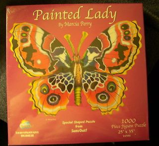 PAINTED LADY BUTTERFLY SHAPE jigsaw PUZZLE NEW 1000 piece 25 