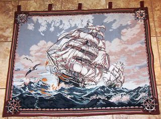 National Maritime Museum French Made Tapestry by Franklin Mint Racing 
