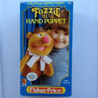 Fozzie Bear Muppet Show Fisher Price Puppet MIB Vintage UNUSED Kermit 