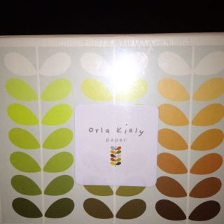Orla Kiely Paper Natural Stem Note Cards (8) NEW