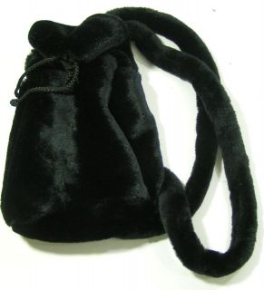 GAP KIDS Childs Girls Black Faux Fur Mini Backpack Bookbag Putse Tote