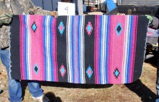 RUG4   Vibrant colored premium 30 by 60 custom navajo blanket extra 