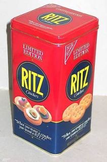 Ritz Cracker Tin 9 1/2 1987 LE Nabisco Classic Cracker Art Story of 